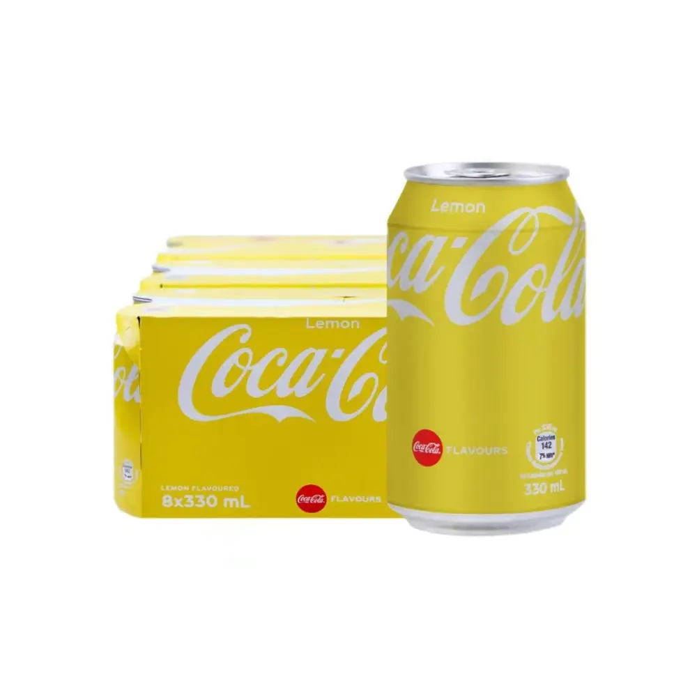 코카콜라 레몬 탄산 음료 모든 풍미 식용수 음료 이국적인 330ml 음료 음료