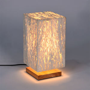 Lámpara de Mesa LED de Mármol Natural y Cerámica Personalizada con Diseño Moderno para Sala de Estar, Dormitorio, Mesita de Noche, Decoración del Hogar - Product Image 1