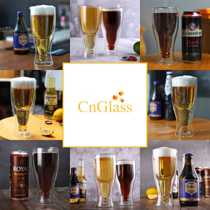 Ly bia Pilsner hai lớp thủy tinh borosilicate cách nhiệt, không quai, sản xuất trực tiếp từ nhà máy CnGlass - Product Image 5