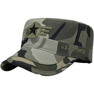 Gorra de béisbol táctica de camuflaje de tela Oxford de algodón con visera plana, estilo camionero, deportiva, para viajes al aire libre, bordada, de EE. UU. - Product Image 4
