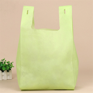 Customized <b>Small</b> Cute Potable Great Quality Reusable pp Hand Non Woven Vest Tote Fabric T-shirt Bag for <b>Shopping</b> - Product Image 5