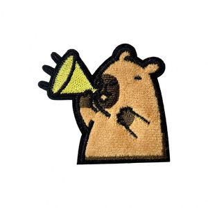 New Stock <b>Iron</b> on /self Sticker Embroidered Cute Capybara Patch for T-shirt Hoodies Hat Decoration - Product Image 6