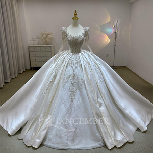Magnifiques robes de mariée en satin illusion, robes de mariée en tulle, Lsjj103 - Product Image 6