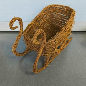 18in nho nho tự nhiên giáng sinh xe trượt tuyết với thông, Pinecone và quả nhân tạo giáng sinh sắp xếp - Product Image 6