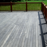 Plancher de terrasse extérieur en bois dur modifié de luxe, anti-usure, pour les projets de cour, de terrasse et de villa