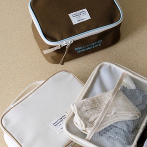 Sac de maquillage Cube d'emballage en coton 10 pouces étiquette couture nouveau produit sac cosmétique en pur coton - Product Image 5