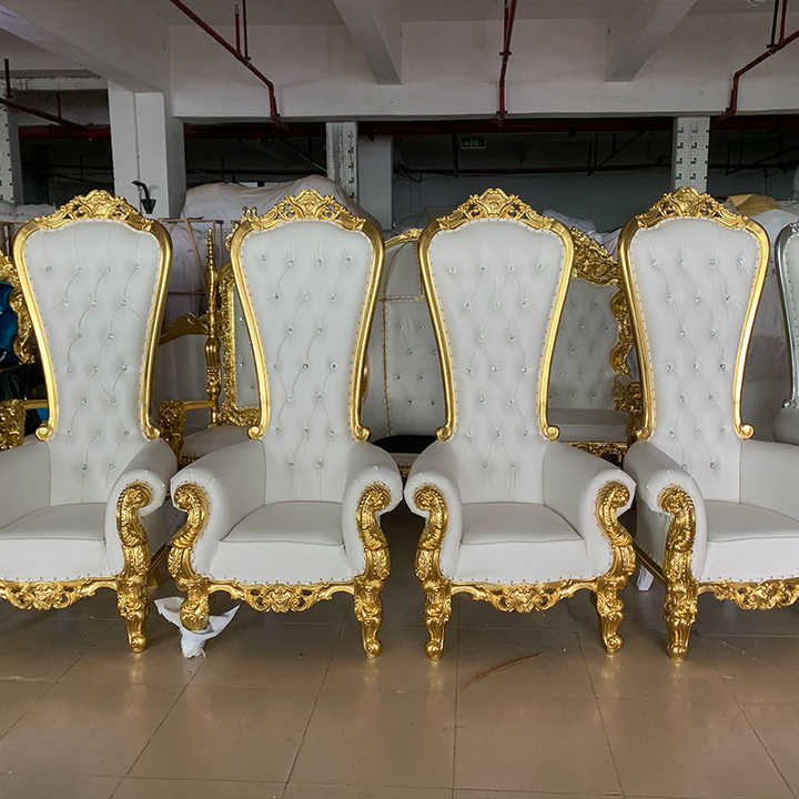 Luxury Throne Villag Commodials Funny Room Reference: King And Queen High Back Gold Throne Chairs For Weddings