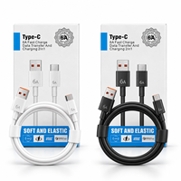 Câble de chargeur de téléphone Type C 1M 6A, câble USB-C pour transfert de données, charge super rapide, câble Type-C pour Samsung Huawei Xiaomi