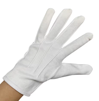 Gants de cérémonie en coton blanc naturel 100% personnalisés avec logo, prix de gros bon marché