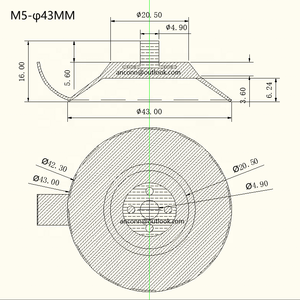 Molde de inyección de plástico M6 de 40 mm ecológico con ventosa de trípode fijo mecánico pequeño de PVC transparente para electrodomésticos de vidrio/PC - Product Image 6