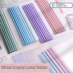 Classeur A4 transparent pour l'école et le bureau, couvertures de rapport décoratives transparentes Morandi en PP durable avec barre coulissante - Product Image 2