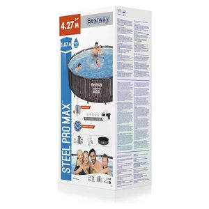 Piscine Circulaire Hors Sol STEEL PRO Effet Bois 0945795 avec Pompe Filtrante pour Adultes 3-4 Personnes 427x107cm - Product Image 2