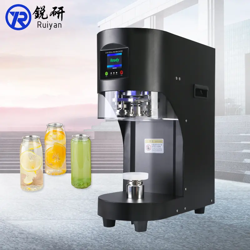 Design High Efficiency Tin Can Sealing Machine/can Sealer/plastic Can Sealer Can Drink Bottle Coffee Milk Tea