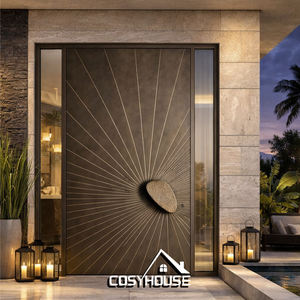 Porte d'entrée de palais de luxe sur mesure en aluminium, porte principale de villa haute sécurité, porte extérieure pour projets du Moyen-Orient - Product Image 1