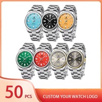 Montres-bracelets automatiques mécaniques de luxe pour hommes Benyar 5185 5185M en stock, 1 pièce avec logo personnalisé, 50 pièces OEM/ODM du fabricant