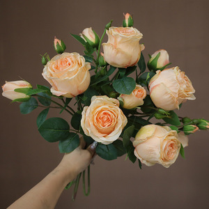 ช่อดอกกุหลาบประดิษฐ์ Ruilisi สีขาว สำหรับตกแต่งงานแต่งงานและบ้าน - Product Image 3