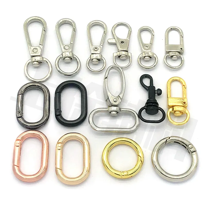 Wholesale custom metal lobster clasp multiple sizes rotary trigger hook key chain