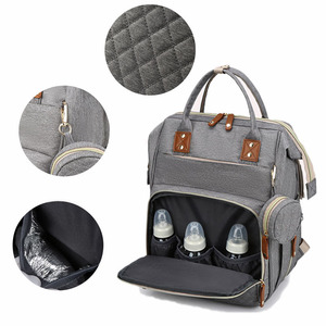 Mochila <span class=keywords><strong>de</strong></span> maternidad transfronteriza, <span class=keywords><strong>cuna</strong></span> portátil para bebé, bolsas <span class=keywords><strong>de</strong></span> almacenamiento multifuncionales, mochila <span class=keywords><strong>de</strong></span> exterior para madre y bebé con USB, venta al por mayor - Product Image 3
