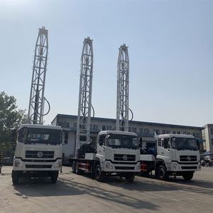 Foreuse de puits d'eau montée sur camion diesel Sc800, profondeur 800m, 28 tonnes, 176 kW, entraînement par le haut, rotation hydraulique pour la construction - Product Image 4