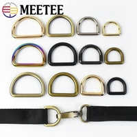 MeeTee G7-3 10-38mm Boucle en D sans soudure en alliage, accessoires de quincaillerie, fermoir de sac, mousquetons pour sangles de sac à main, boucle en D