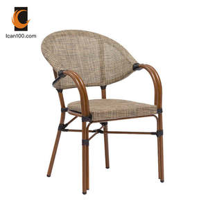 Design poltrona Cafe tavolo e sedie caffè impilabile vimini sala da pranzo sedia da esterno mobili in legno per Hotel sedia da pranzo - Product Image 1