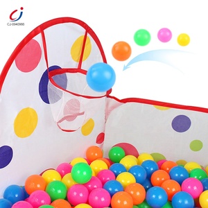 Tente de jeu pour enfants 3 en 1 pliable avec <span class=keywords><strong>tunnel</strong></span> de jeu pop-up, <span class=keywords><strong>piscine</strong></span> à balles océaniques et balles océaniques - Product Image 5