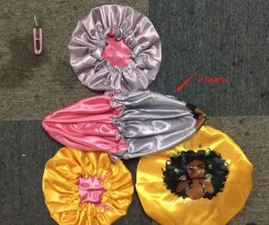 Gorro de Dormir Ajustable de Satén para Mamá e Hija, para Mujeres y Bebés, Niños Pequeños, Gorro para Cabello Rizado - Product Image 2