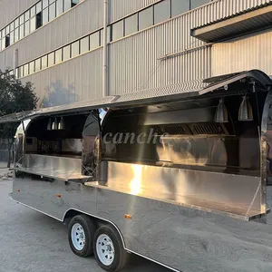 Carrito de Comida de Doble Eje Estándar Europeo de 7m, Camión de Comida de Acero Inoxidable, Remolque Móvil de Comida para Hamburguesas al Aire Libre - Product Image 5