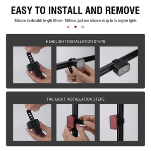 Éclairage avant de vélo Ultra étanche Ipx6 en alliage d'aluminium, éclairage de vélo à large rayonnement de 180 degrés pour le cyclisme - Product Image 6