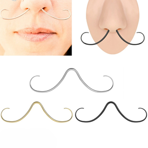 Anillo para Bigote o Septum |   Joyería para Piercing de Nariz en Acero Inoxidable, Hipoalergénica, Resistente a la Decoloración - Product Image 2
