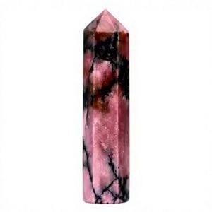 Piedra Preciosa Natural de Rodonita, Punta de Lápiz Pulida, Color Rosa, Artículo de Arte y Colección, Piedra Semipreciosa para Manualidades - Product Image 1