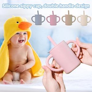 Tazze di apprendimento per bambini in Silicone con cannucce e coperchi in Silicone 6 mesi + tazze per bambini da bere per bambini da 7 once - Product Image 5