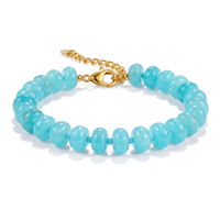 Damesarmband van jade natuursteen met bohemian fruitmotief voor een jubileum
