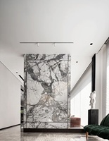 Marbre gris invisible turc naturel, pierre blanche de luxe avec des veines grises et noires pour les murs décoratifs et les comptoirs