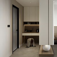 Table de toilette minimaliste sur mesure fabriquée en usine avec panneau en bois, meubles de chambre à coucher pour appartement et villa