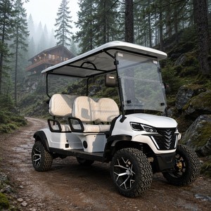 Nouvelle voiturette de golf électrique tout-terrain 4 places, moteur AC 4,0 kW, batterie à décharge profonde 100 Ah, longue autonomie, buggy électrique à vendre - Product Image 1