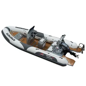 ผู้ผลิตจีน 21ft 6.4m เรือตกปลา RIB Hypalon/PVC แบบเป่าลม