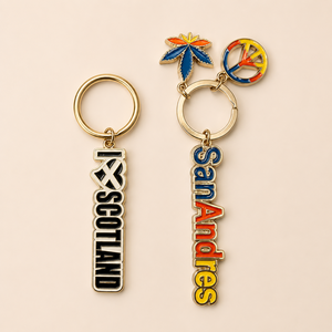 Collection de porte-clés en alliage émaillé avec nom de destination : Écosse, San Andrés – Cadeau souvenir, vente en gros, logo personnalisé - Product Image 3