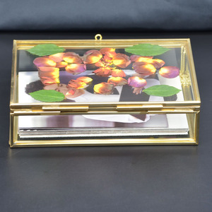 Emballage de photographe de luxe personnalisé 10x15 photo fait <span class=keywords><strong>à</strong></span> la main <span class=keywords><strong>verre</strong></span> <span class=keywords><strong>laiton</strong></span> <span class=keywords><strong>boîte</strong></span> <span class=keywords><strong>à</strong></span> <span class=keywords><strong>bijoux</strong></span> rectangle doré vintage mariage mariée cadeau - Product Image 6