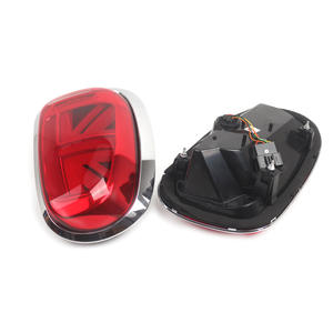 Mini Luces Traseras LED R60 Union Jack con Intermitentes Secuenciales, Acabado Cromado Rojo, Par - Product Image 1