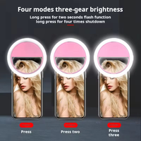 Mini anneau lumineux LED rechargeable portable avec clip pour téléphone, TikTok, vlog, vidéoconférence, maquillage, avec logo personnalisé