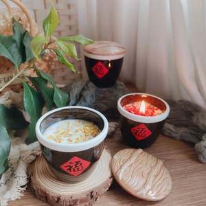 Vela Aromática de Cera de Soja con Diseño Novedoso 3D Retro para Decoración del Hogar, con Flores Secas, Regalo 2026 - Product Image 1