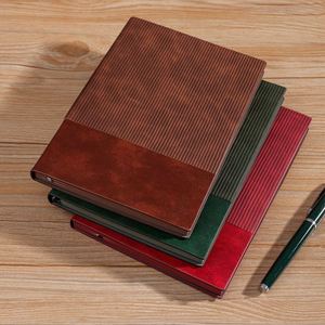High-quality <b>Custom</b> LOGO A5 <b>Diary</b> Notebook Promotional Soft Leather Splicing Notebook Suitable for Business School Meetings - Product Image 2