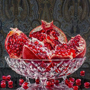Commercio all'ingrosso 5D fai da te 30*40cm trapano quadrato strass immagine rosso melograno <span class=keywords><strong>frutta</strong></span> pittura diamante per la decorazione del soggiorno - Product Image 2
