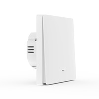 Interruptor de Pared Inteligente Tipo 86 con Botón Pulsador, WiFi Tuya, Versión con Cable Neutro, Control Remoto por Voz, AC100-240V, Controlado por la Aplicación Tuya