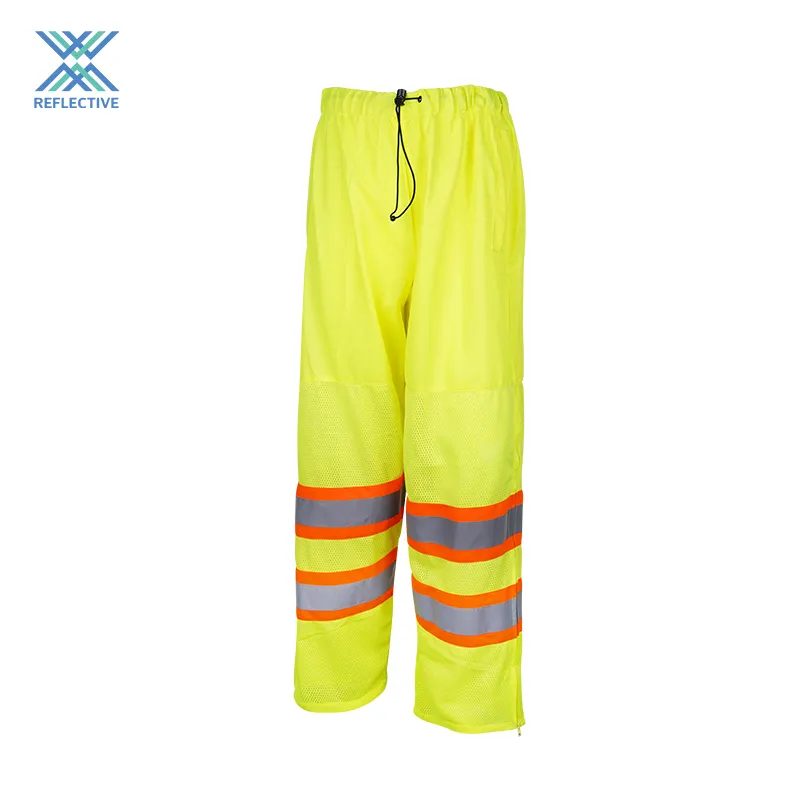 بنطلون LX عاكس سلامة Hi Vis بلون أصفر بنطلون عاكس مقاوم للماء للرجال بنطلون عمل مع شريط عاكس