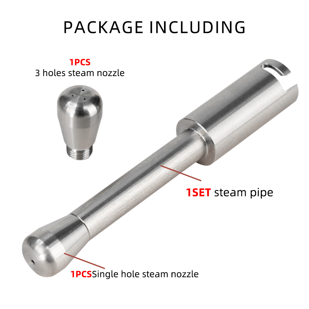 Argent (1SET kit de buse à vapeur)