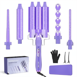 Fer à boucler Faden 1,5 pouces avec fûts interchangeables en céramique, écran LED, 3 niveaux de température, styler électrique pour cheveux - Product Image 1