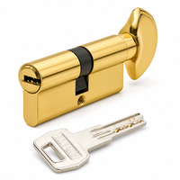 Cylindre de serrure de porte de sécurité UE en acier inoxydable pour intérieur avec trois clés