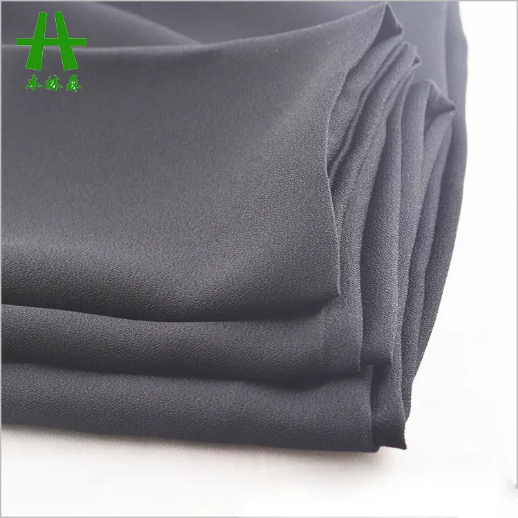 Mulinsenテキスタイル織り100% ポリエステルアバヤ素材韓国黒アフリカジョージ生地